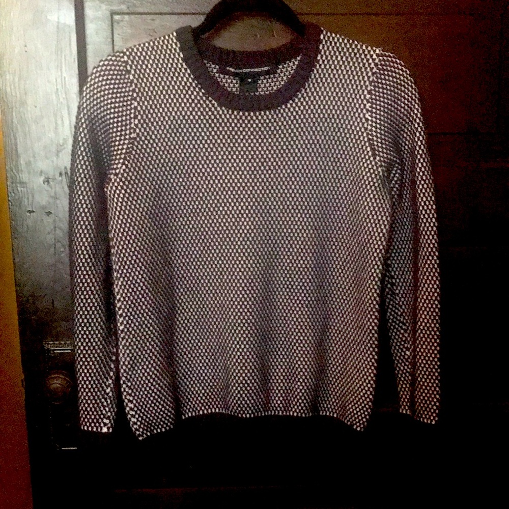 French connection navy and white sweater